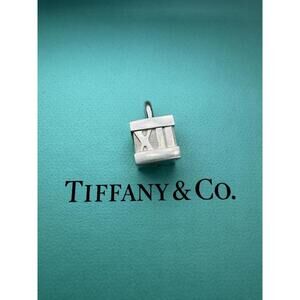 Tiffany & Co. Sterling Silver 925 Atlas Cube Lock Padlock Pendant Charm